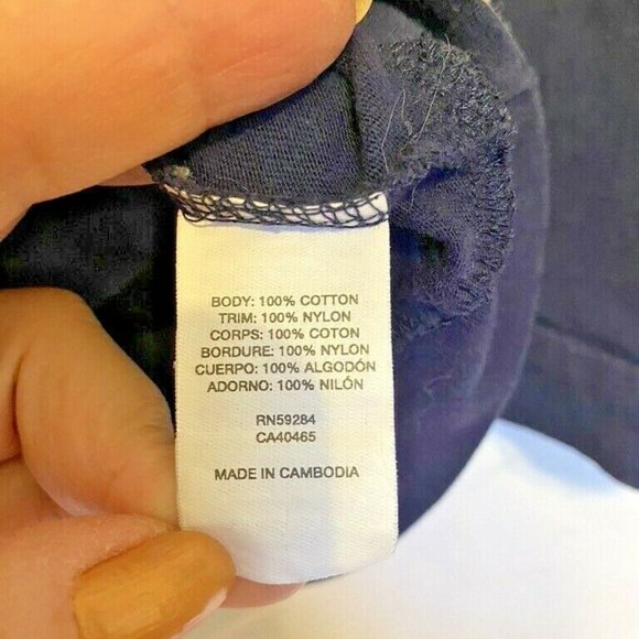 Est.1989 Place ~Dark Blue w/Lace & Studs  100% Cotton Girl Top  ~Size L-10/12 - Picture 5 of 6